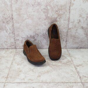 Brown Brogues Dora Dr Scholls Leather Suede Slip On Loafers Shoes Womens Size 6